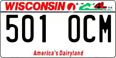 WI license plate 501OCM