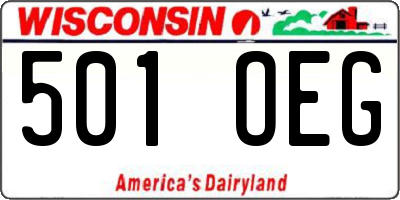 WI license plate 501OEG