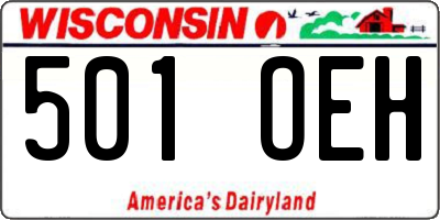 WI license plate 501OEH