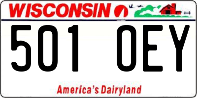 WI license plate 501OEY