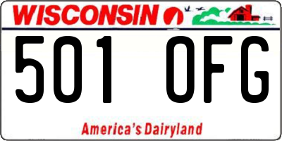 WI license plate 501OFG