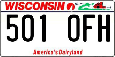 WI license plate 501OFH