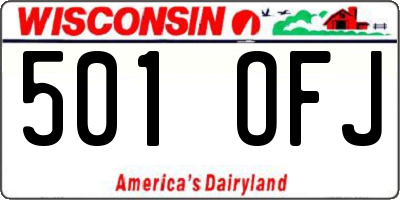 WI license plate 501OFJ