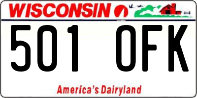WI license plate 501OFK
