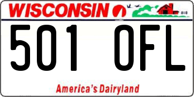 WI license plate 501OFL