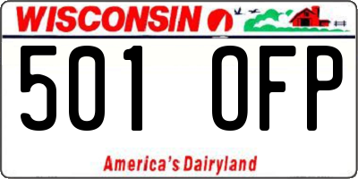 WI license plate 501OFP
