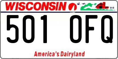 WI license plate 501OFQ