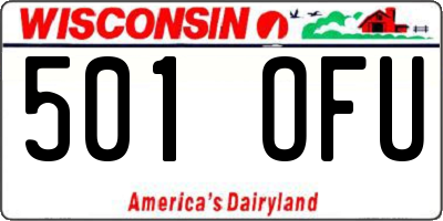 WI license plate 501OFU