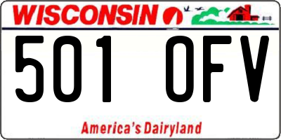 WI license plate 501OFV