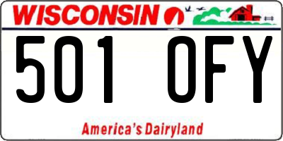 WI license plate 501OFY