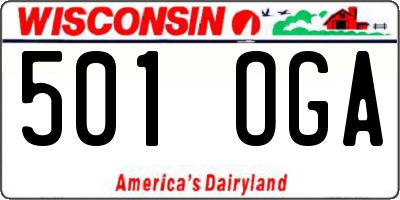 WI license plate 501OGA
