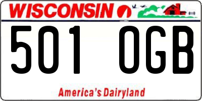 WI license plate 501OGB
