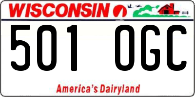WI license plate 501OGC