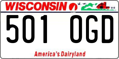 WI license plate 501OGD