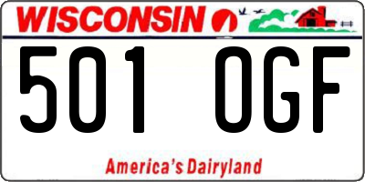 WI license plate 501OGF
