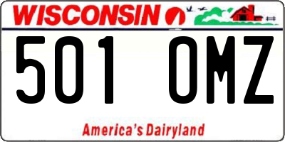 WI license plate 501OMZ