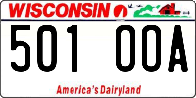WI license plate 501OOA