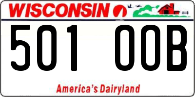 WI license plate 501OOB