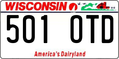 WI license plate 501OTD