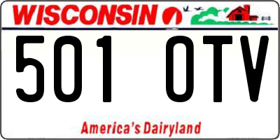 WI license plate 501OTV