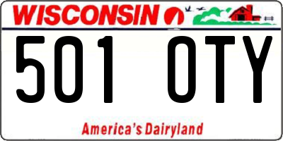 WI license plate 501OTY