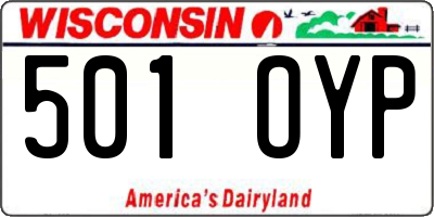 WI license plate 501OYP