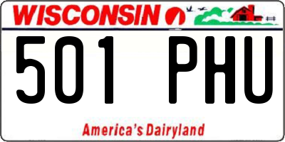 WI license plate 501PHU
