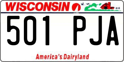 WI license plate 501PJA