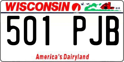 WI license plate 501PJB