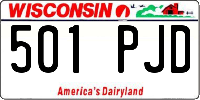 WI license plate 501PJD