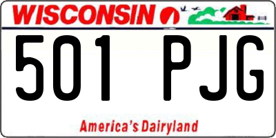 WI license plate 501PJG