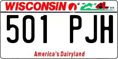 WI license plate 501PJH