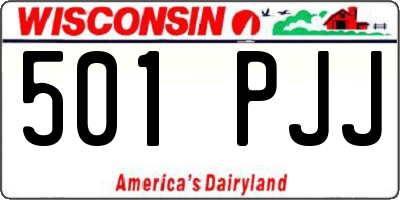 WI license plate 501PJJ