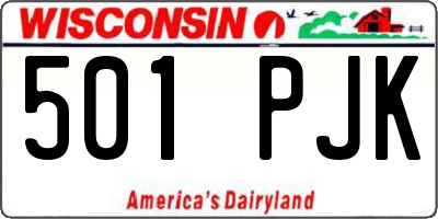 WI license plate 501PJK