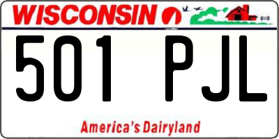 WI license plate 501PJL