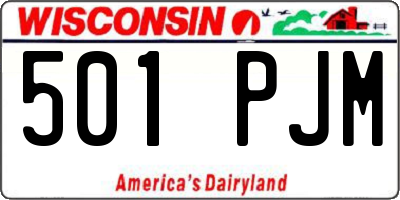 WI license plate 501PJM