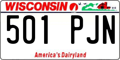 WI license plate 501PJN