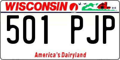 WI license plate 501PJP