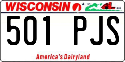 WI license plate 501PJS