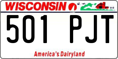 WI license plate 501PJT