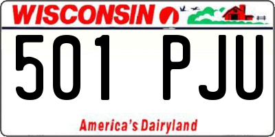 WI license plate 501PJU