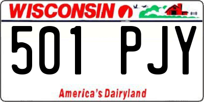 WI license plate 501PJY