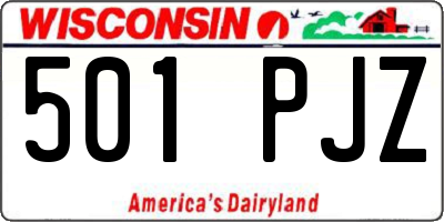 WI license plate 501PJZ