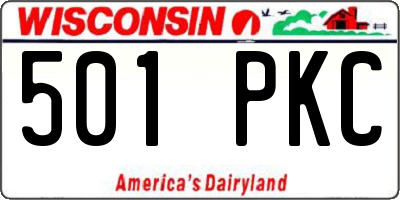 WI license plate 501PKC