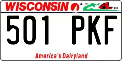 WI license plate 501PKF