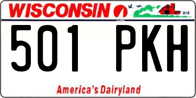 WI license plate 501PKH