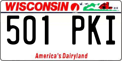WI license plate 501PKI