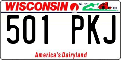 WI license plate 501PKJ