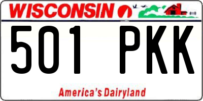 WI license plate 501PKK