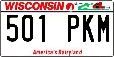 WI license plate 501PKM